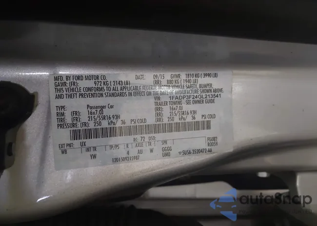 1FADP3F24GL213541: 43914333