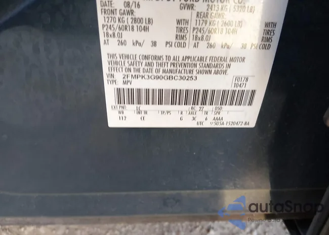 2FMPK3G90GBC30253: 43913587