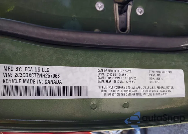 2C3CDXCT2NH257068: 43913670