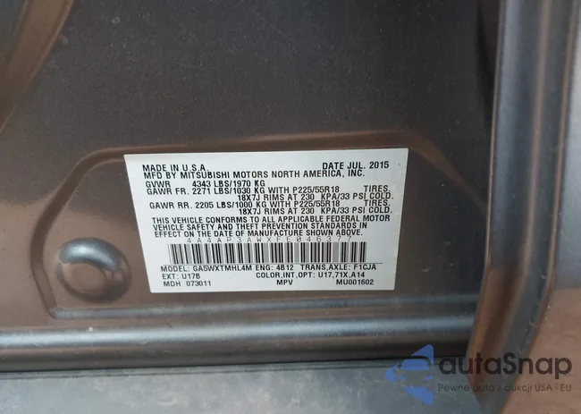 4A4AP3AWXFE046377: 43913761