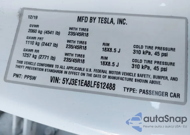 5YJ3E1EA8LF612488: 43914879