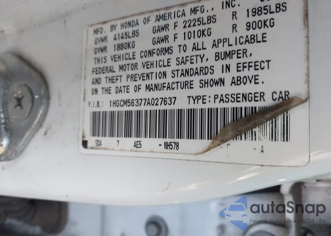 1HGCM56377A027637: 43914889