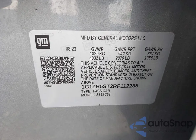 1G1ZB5ST2RF112288: 43914949