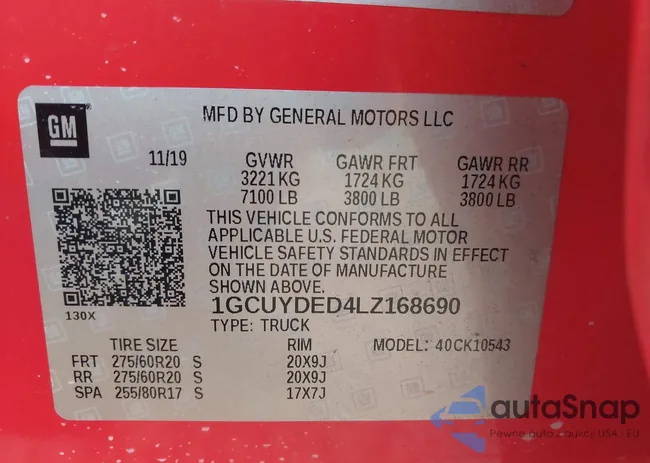 1GCUYDED4LZ168690: 43915357