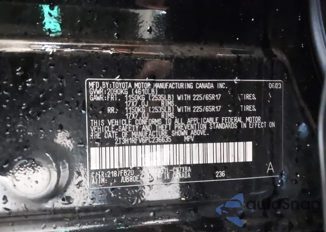 2T3H1RFV6PC236635: 43914483