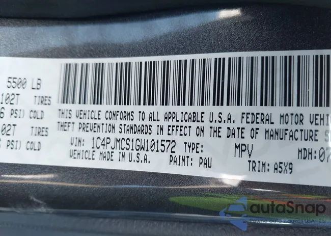 1C4PJMCS1GW101572: 43914493