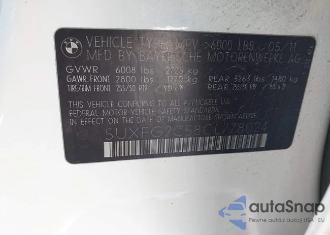 5UXFG2C58CL778024: 43914524