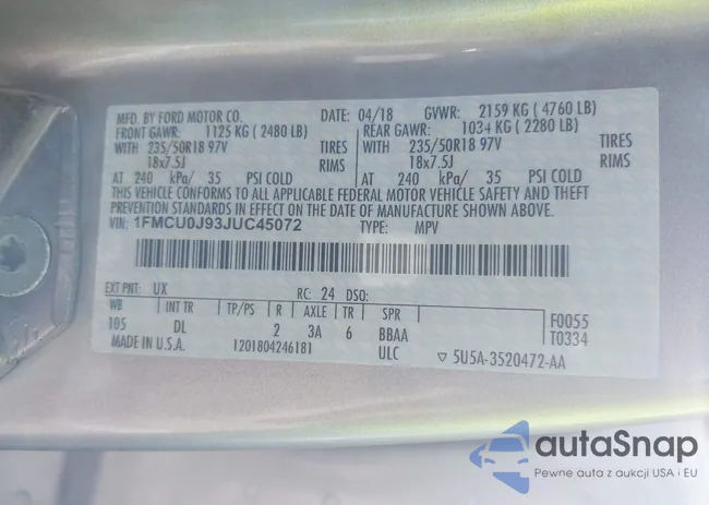 1FMCU0J93JUC45072: 43914549