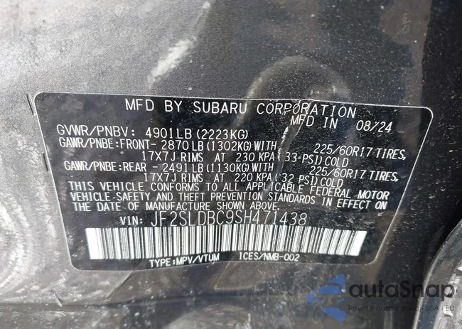 JF2SLDBC9SH471438: 43914613