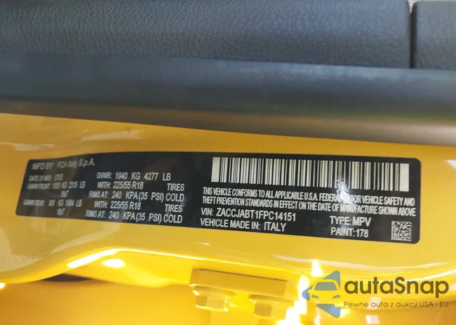 ZACCJABT1FPC14151: 43914738