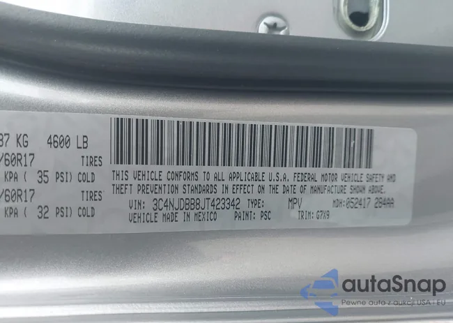 3C4NJDBB8JT423342: 43914742