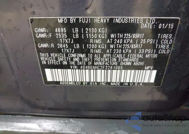 4S4BSAHC2F3281065: 43914766