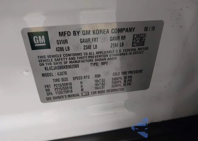 KL4CJASB6KB962089: 43915814