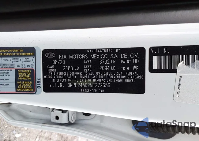 3KPF24AD2ME272656: 43915906