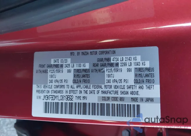 JM3KFBDM1L0819692: 43915911