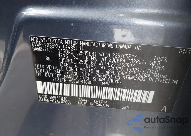 2T3ZFREV9EW081680: 43915923