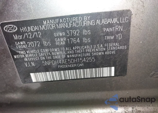 5NPDH4AE5DH154255: 43916051