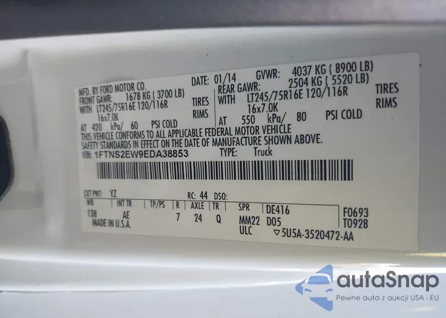 1FTNS2EW9EDA38853: 43916081