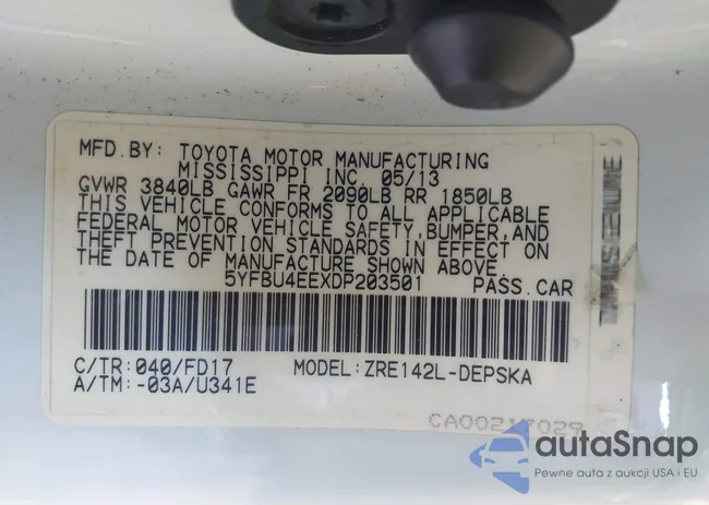 5YFBU4EEXDP203501: 43916089