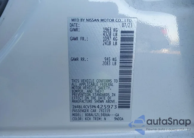 1N4BL4CV3PN425973: 43916227