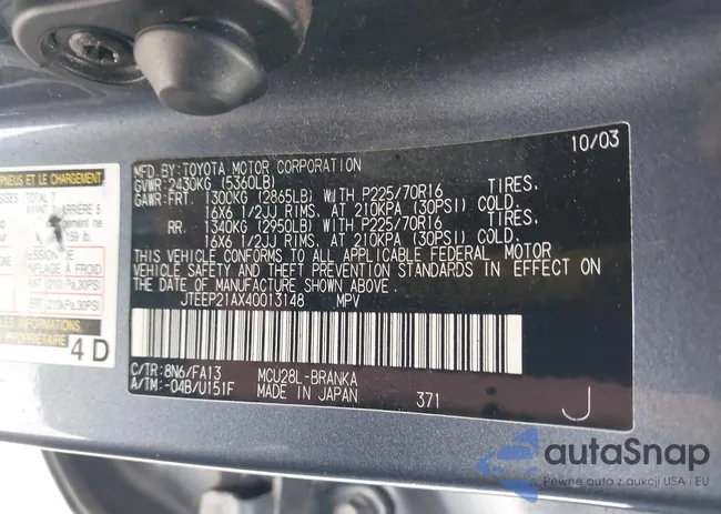 JTEEP21AX40013148: 43916270