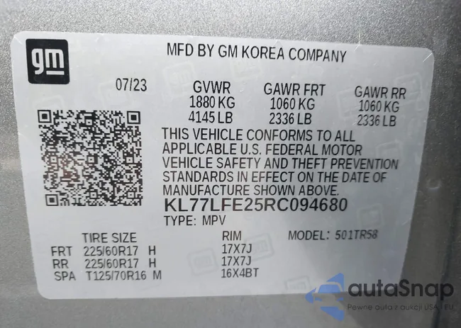 KL77LFE25RC094680: 43916297