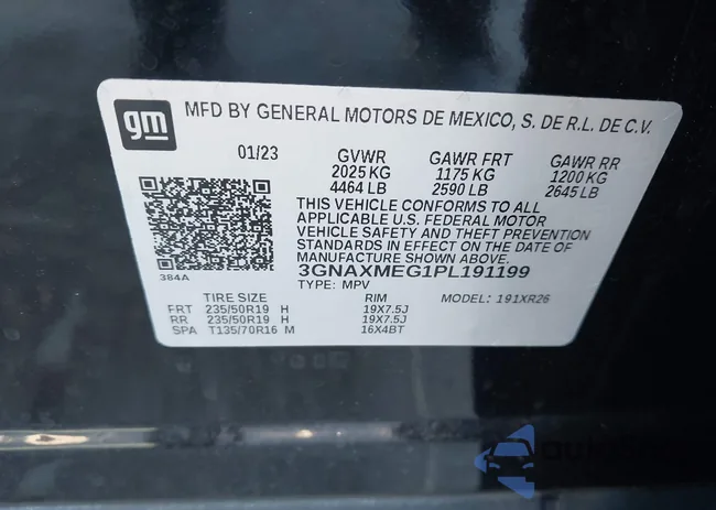 3GNAXMEG1PL191199: 43915405