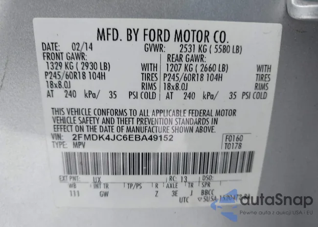 2FMDK4JC6EBA49152: 43915415