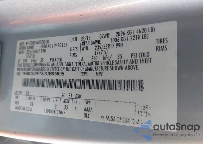 1FMCU0F78JUB95695: 43915501