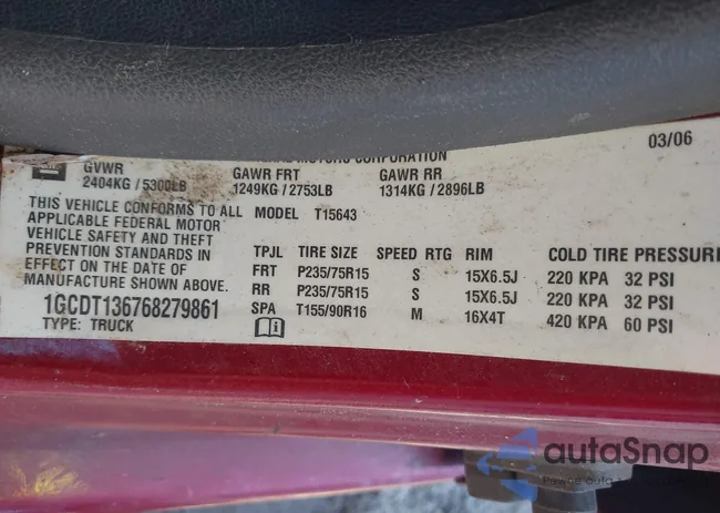 1GCDT136768279861: 43915526