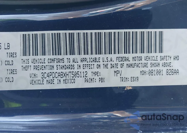 3C4PDCABXHT505112: 43915531