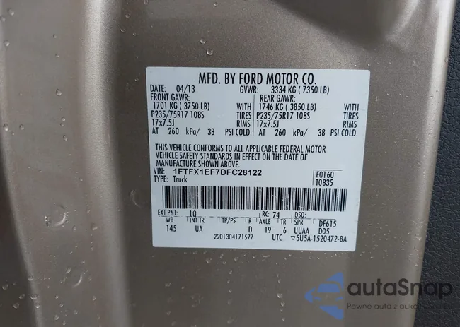 1FTFX1EF7DFC28122: 43915591