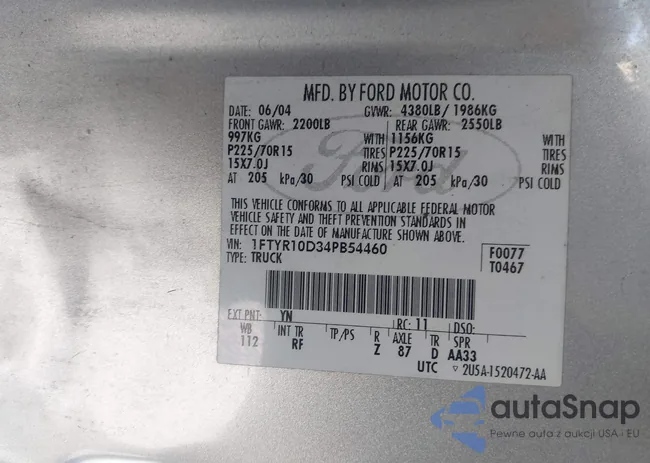 1FTYR10D34PB54460: 43916889