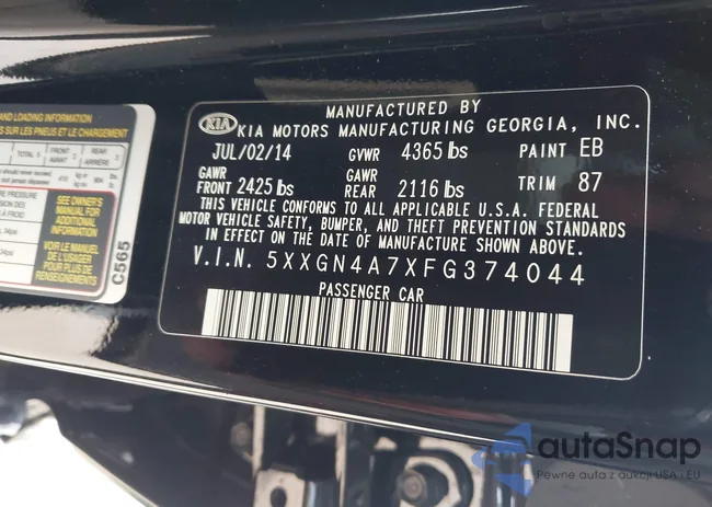 5XXGN4A7XFG374044: 43917032