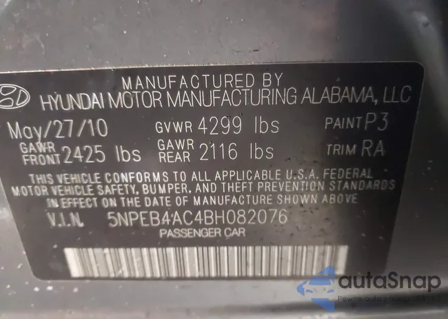 5NPEB4AC4BH082076: 43917079