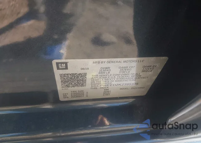 1GCPWEED2KZ395335: 43917105