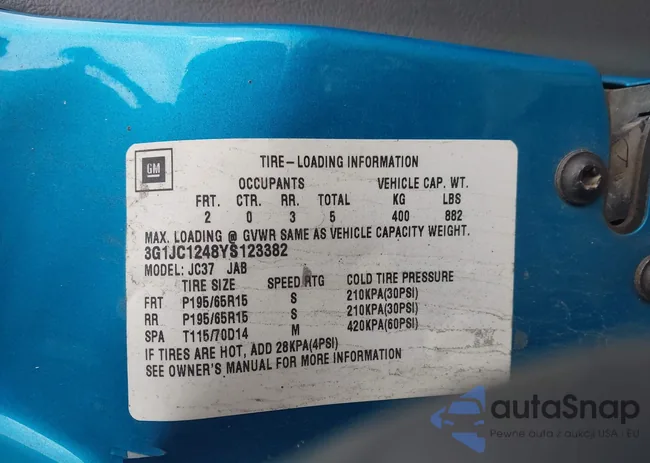 3G1JC1248YS123382: 43917201