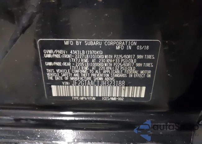 JF2GTAAC1JH323188: 43917229