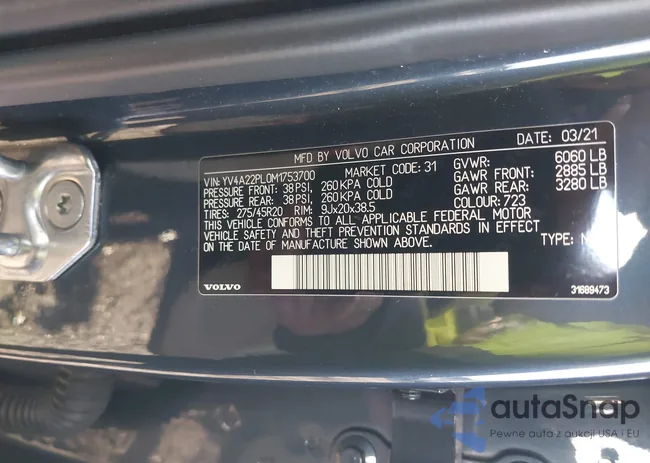 YV4A22PL0M1753700: 43917258