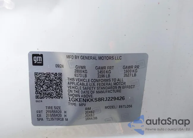 1GKENKKS8RJ229426: 43917299