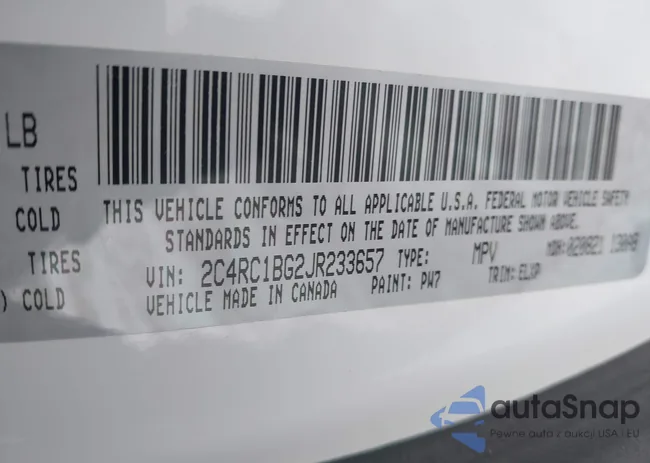 2C4RC1BG2JR233657: 43917319