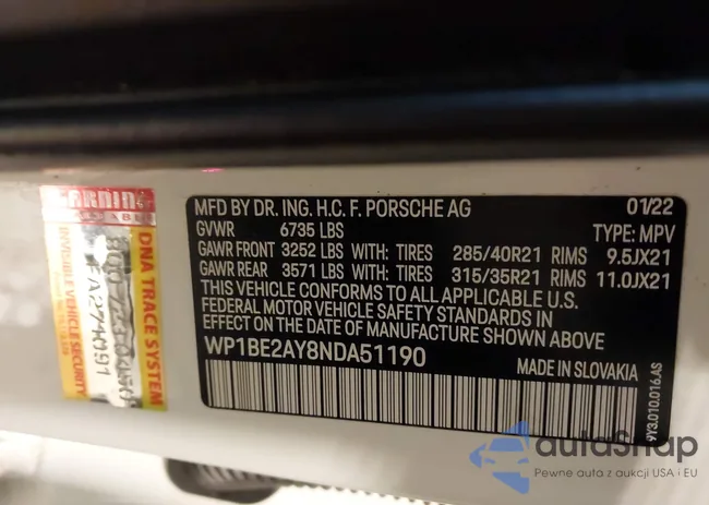 WP1BE2AY8NDA51190: 43916393