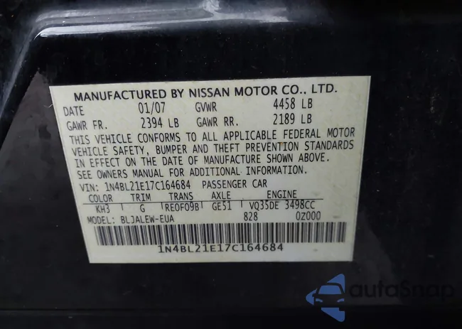 1N4BL21E17C164684: 43916414