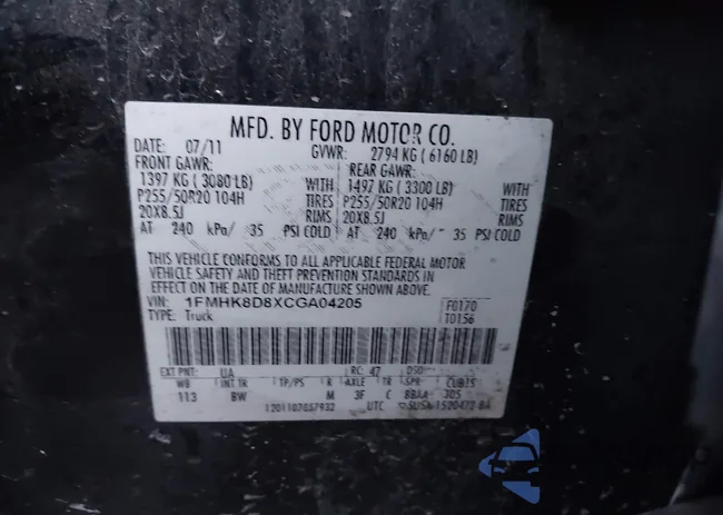 1FMHK8D8XCGA04205: 43916445