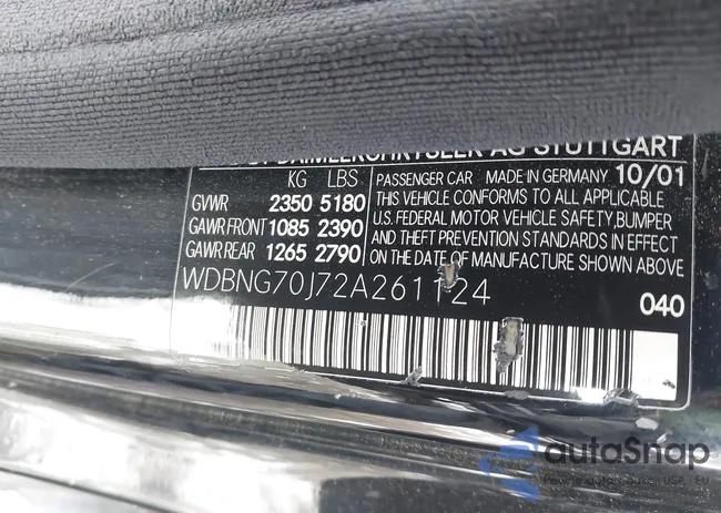 WDBNG70J72A261124: 43916663