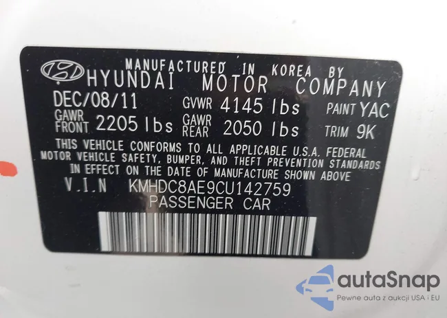 KMHDC8AE9CU142759: 43916666