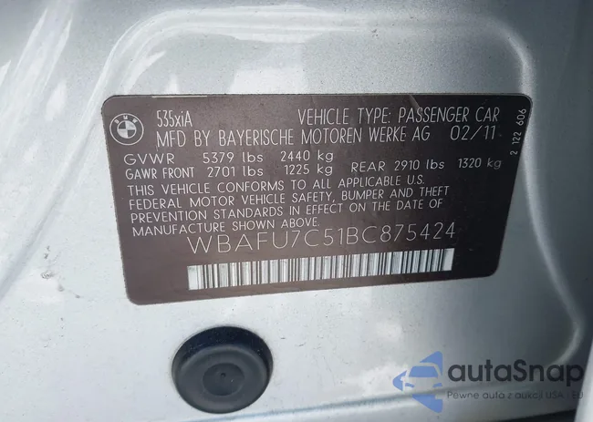 WBAFU7C51BC875424: 43918097