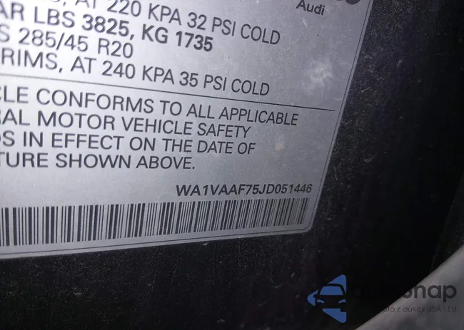 WA1VAAF75JD051446: 43918123