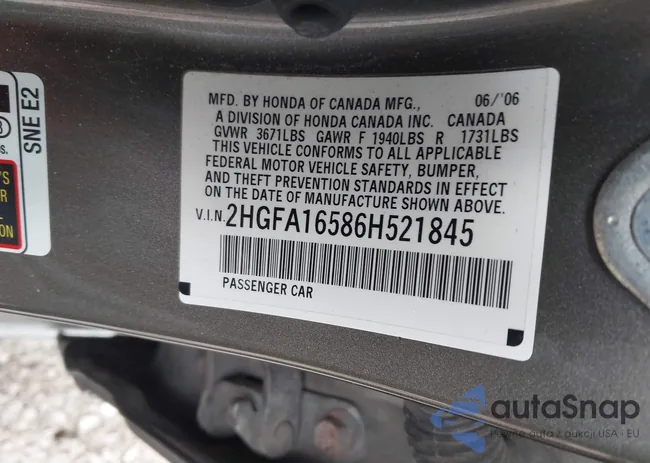 2HGFA16586H521845: 43918196