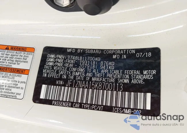 JF1ZNAA15K8700113: 43918310